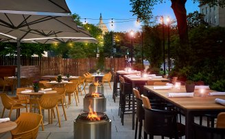 Art and Soul patio at night