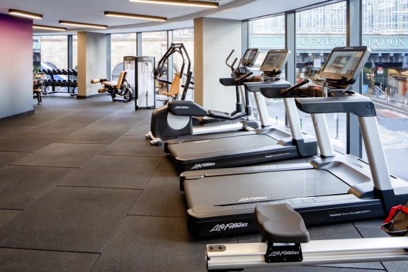 Gym at YOTEL Glasgow