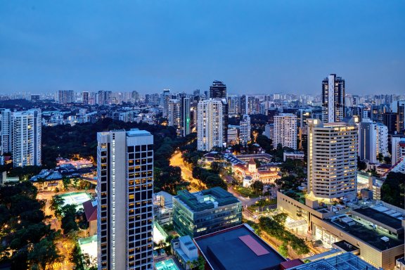 Singapore view from hotel